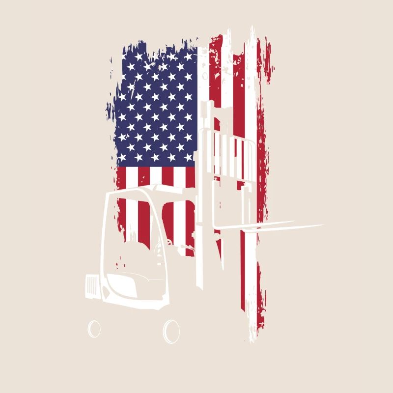 Chariot élévateur Drapeau des États-Unis