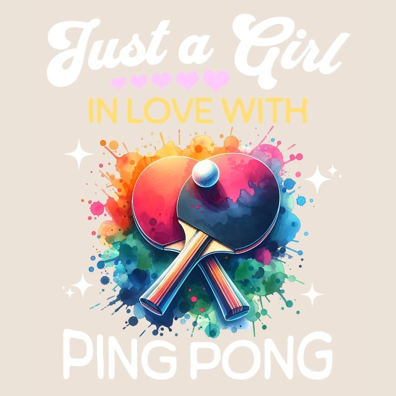 Fille de ping-pong