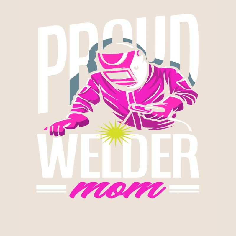 Fière maman soudeuse