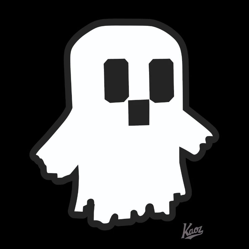 Drôle Petit Dessin Animé Pixel Ghost