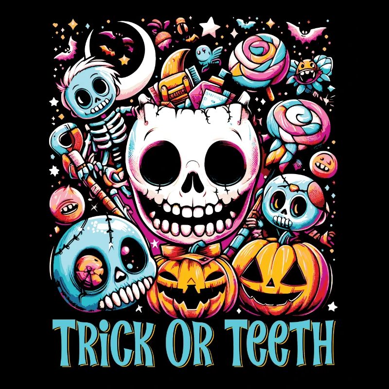 Halloween Costume Kids TRICK OR TEETH Funny