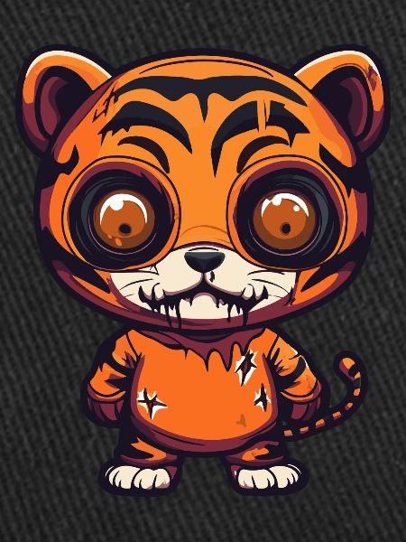 Tiger Halloween Funny Zombie