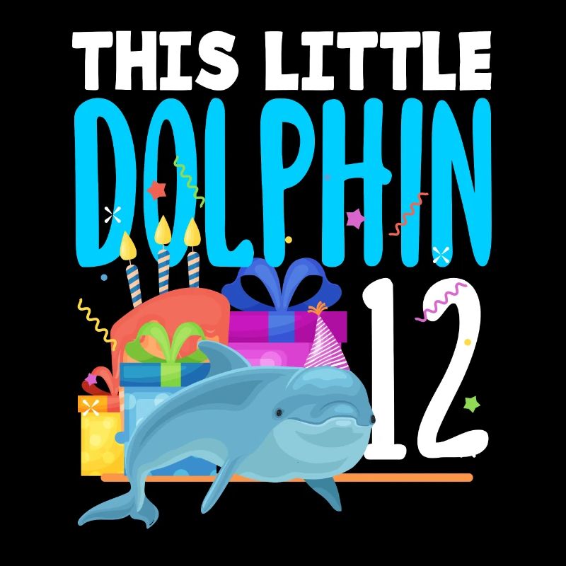 This little dolphin is 12 12th birthday