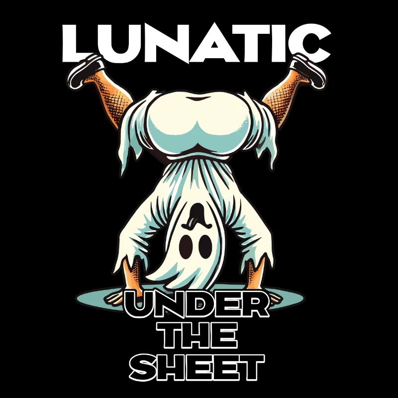 Lunatique sous feuille drôle Ghost Design