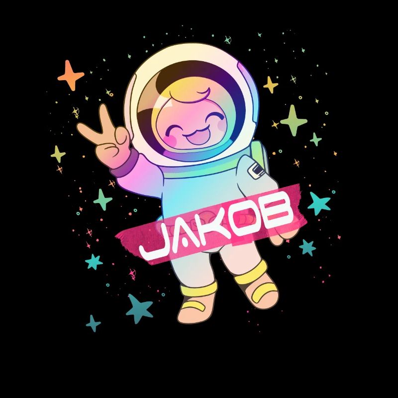 JAKOB - Beau nom de garçon avec astronaute mignon