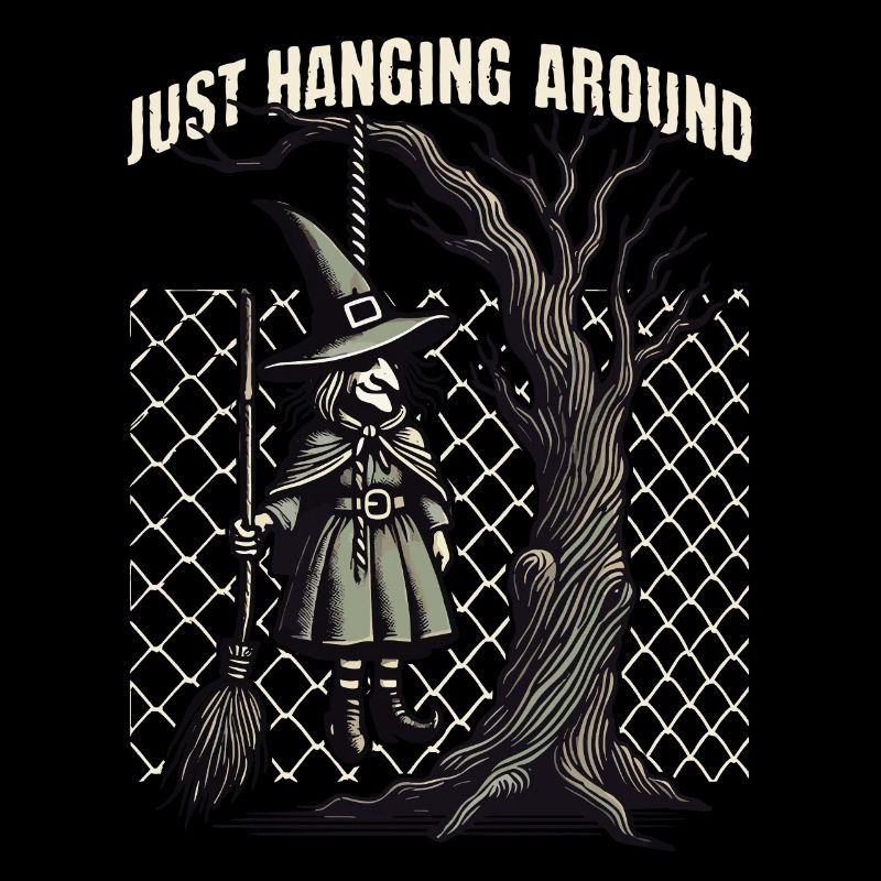 Juste traîner autour de la sorcière d’Halloween disant