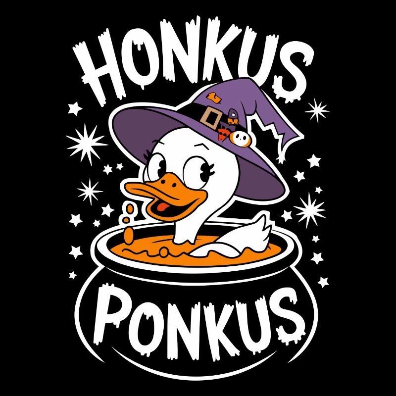 Honkus Ponkus Funny Duck Witch Halloween Magic