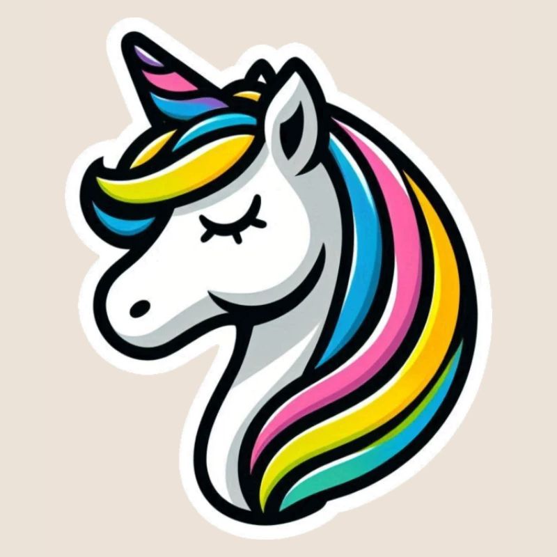 Einhorn Comic schlafend