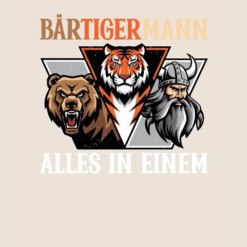 BÄRTIGERMANN Wikinger Bart Mann Tiger Lustige