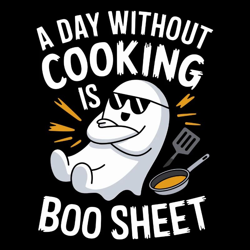 A Day Without Cooking Is Boo Sheet Ghost Halloween