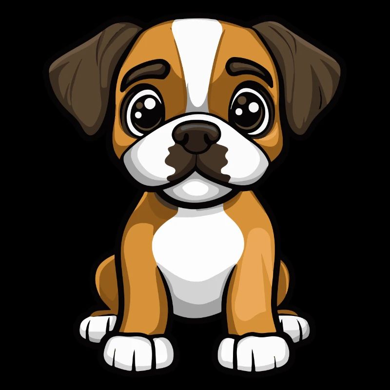 Boxer Hund Comic Niedlich