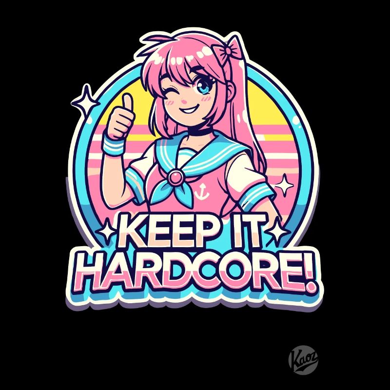 Cartoon-Mädchen bleibt Hardcore