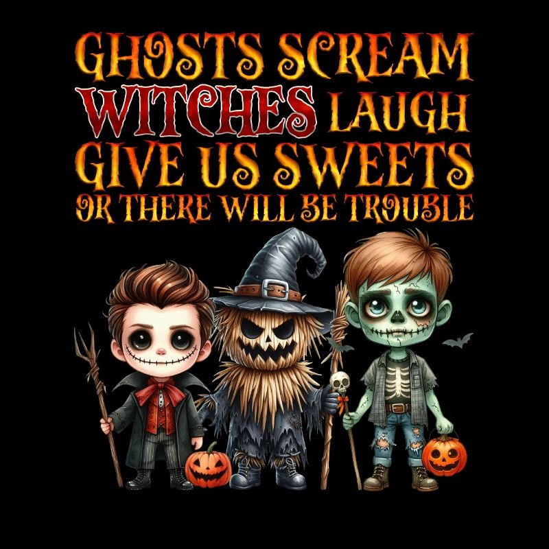 Halloween GHOSTS SCREAM WITCHES LAUGH Fun