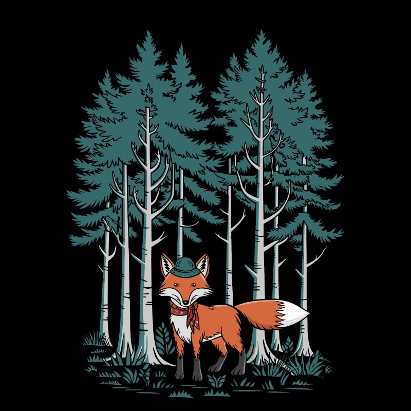 Fuchs Im Wald Cottagecore Stil