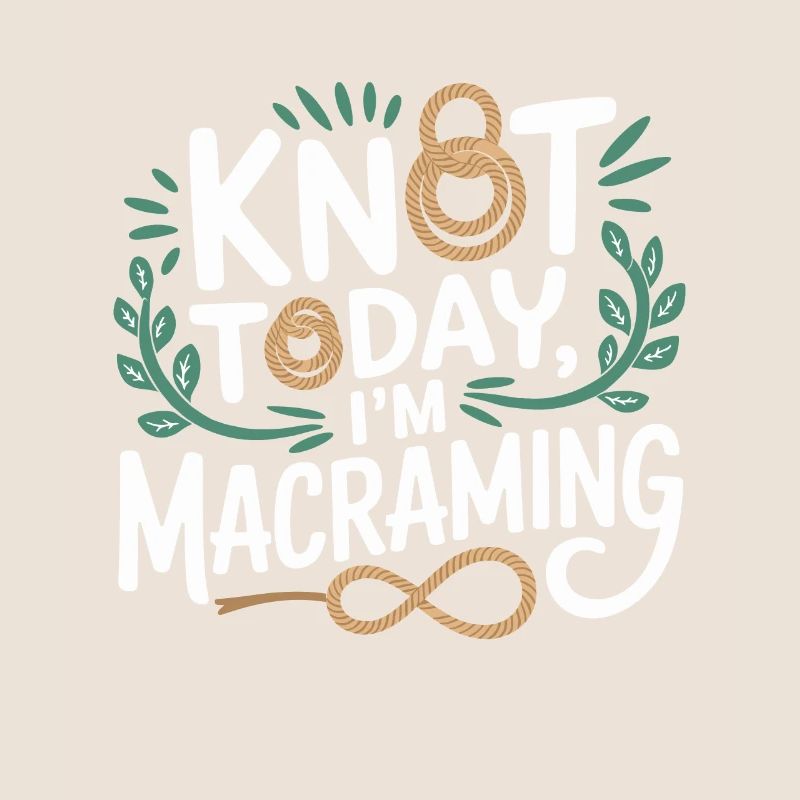 Funny macrame quote for boho macrame lovers