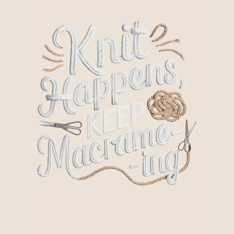 Funny macrame quote for boho macrame lovers