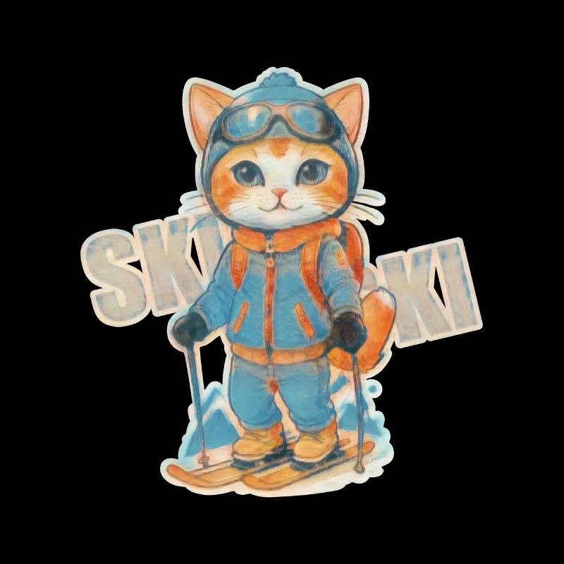 Adorable Skiing Kitty Adventure