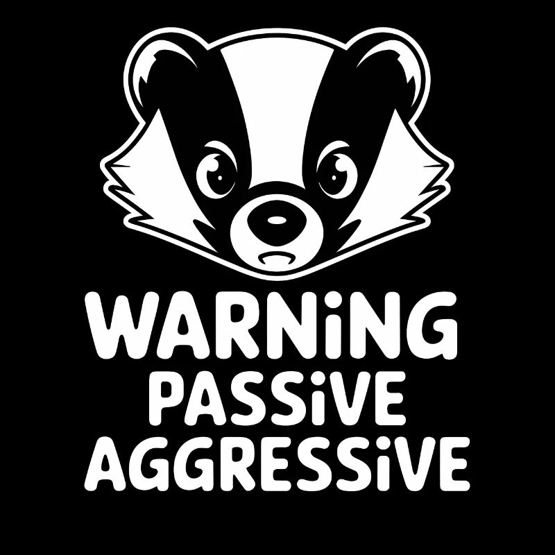 Achtung Passiv Aggressiv Dachs Illustration
