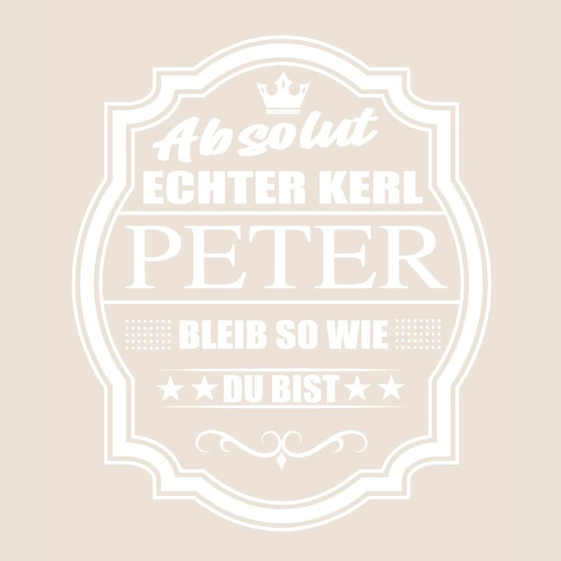 Absolument vrai gars, Peter, reste comme tu es
