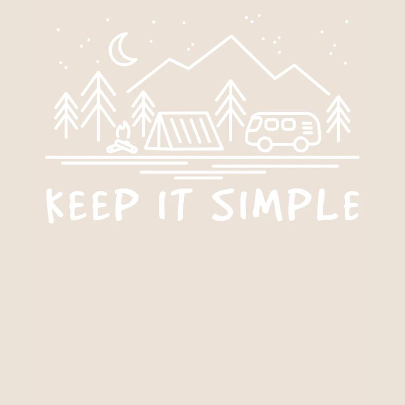 Camper Keep Simple Camping Feu de Joie