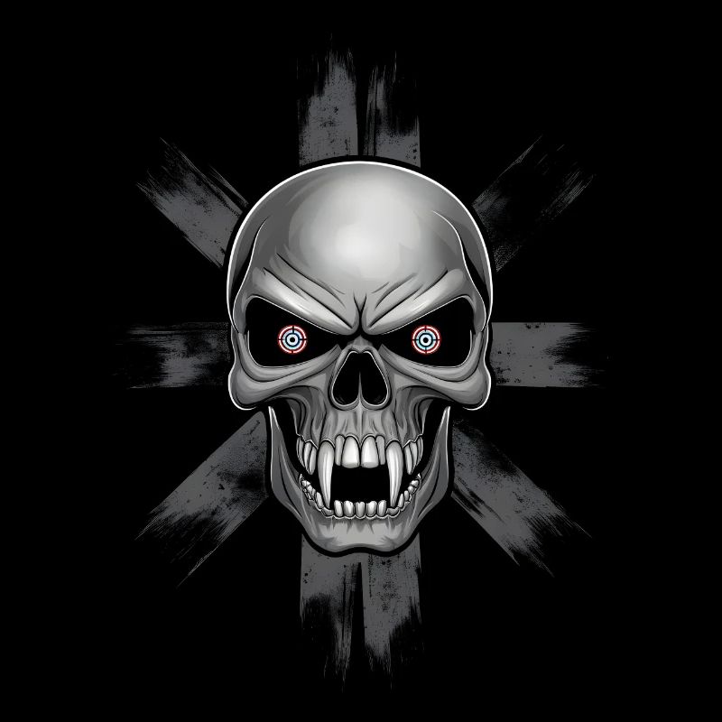 Crâne sinistre vampire