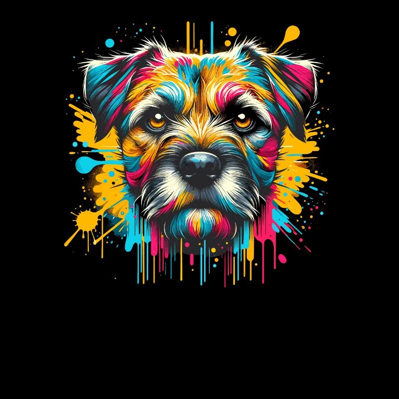 Splash Art Border Terrier Border Terriers