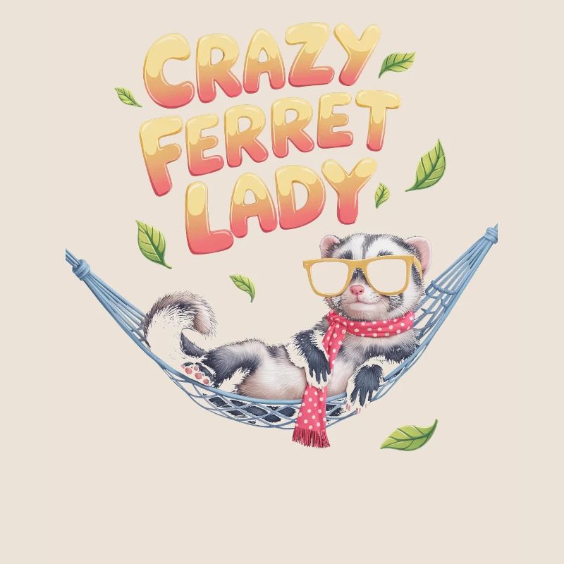 Crazy Ferret Lady Relax Hammock Fun