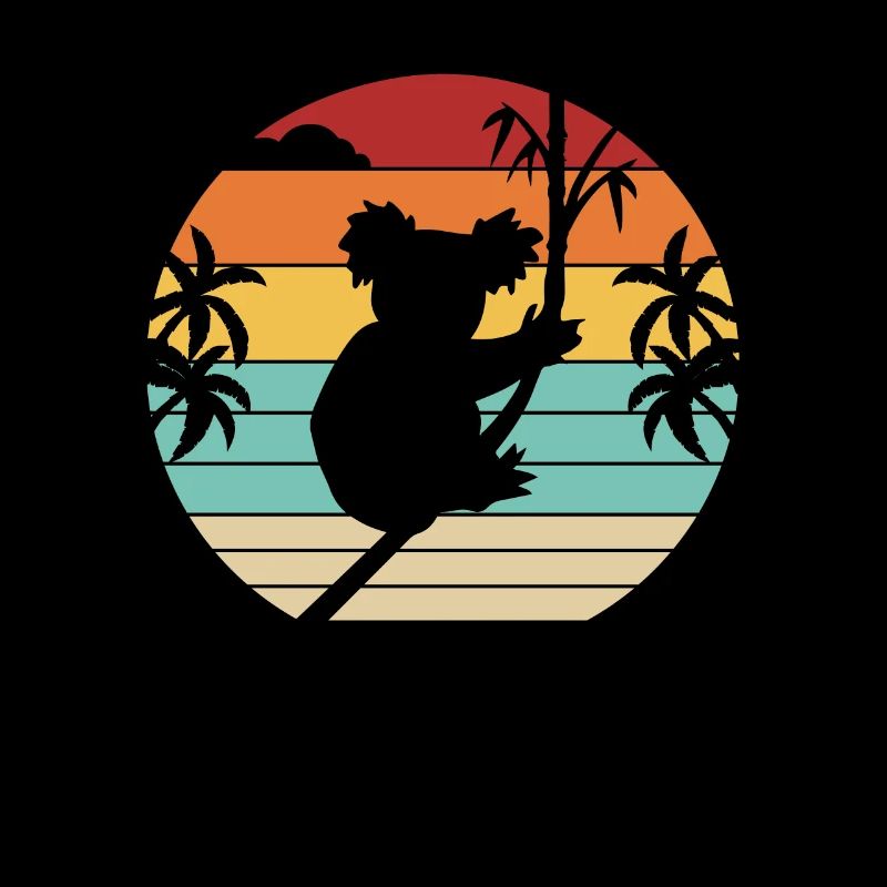 Retro Koalabär Phascolarctos Cinereus Eukalyptus