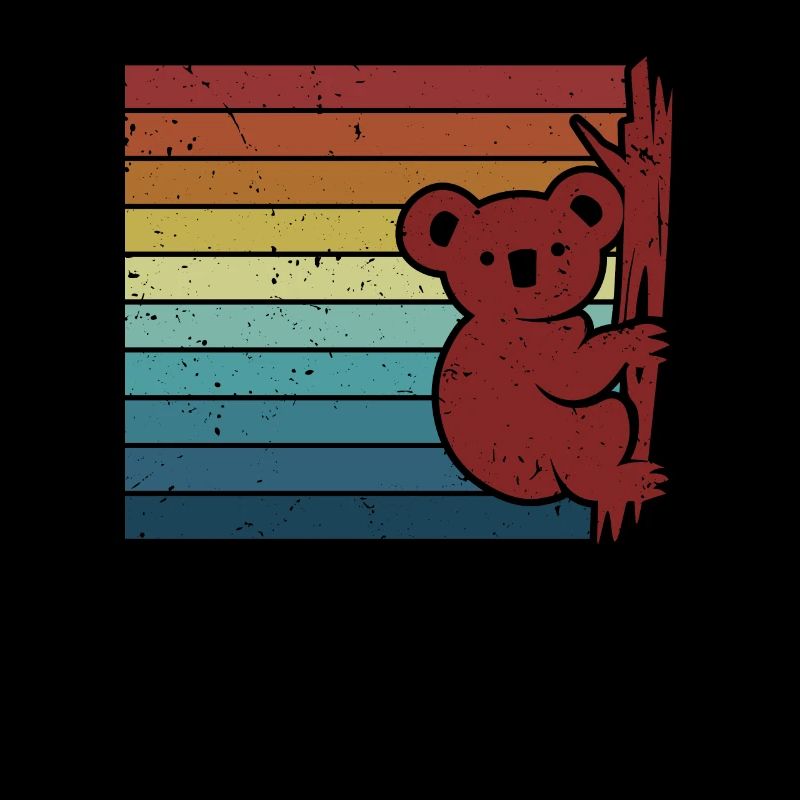 Rétro Koalabear Phascolarctos Cinereus Eucalyptus