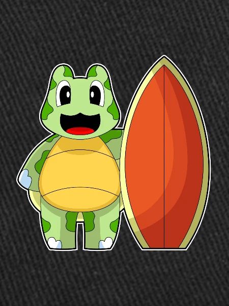 Turtle Surfing Surfboard Summer