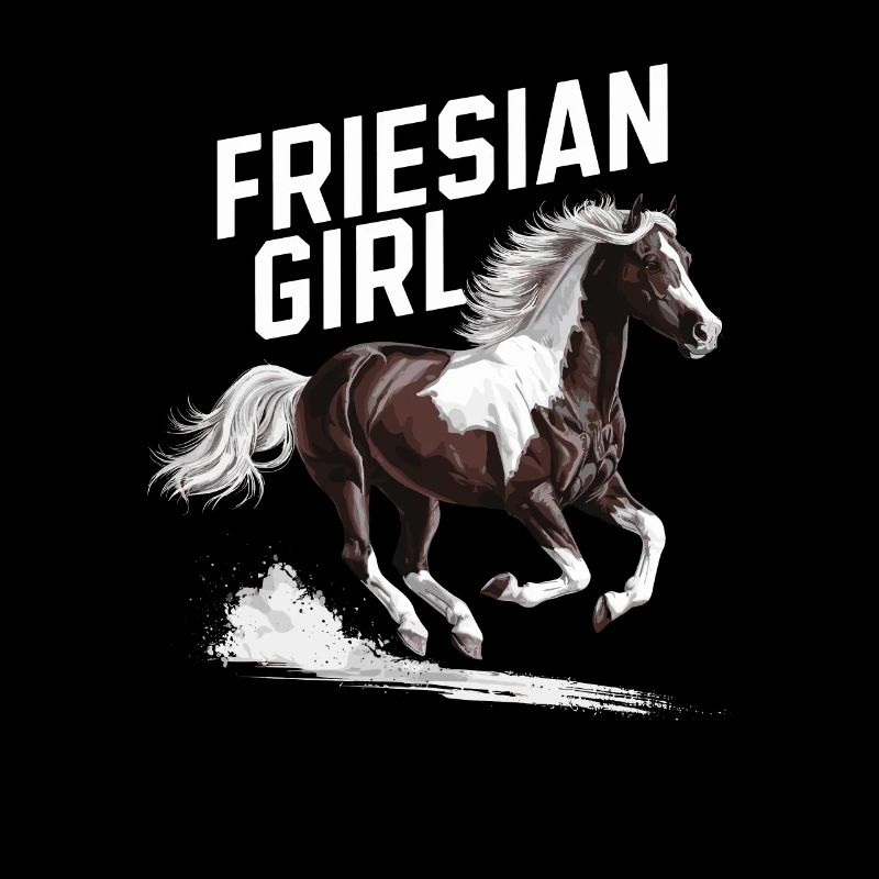 Fière cavalière frisonne