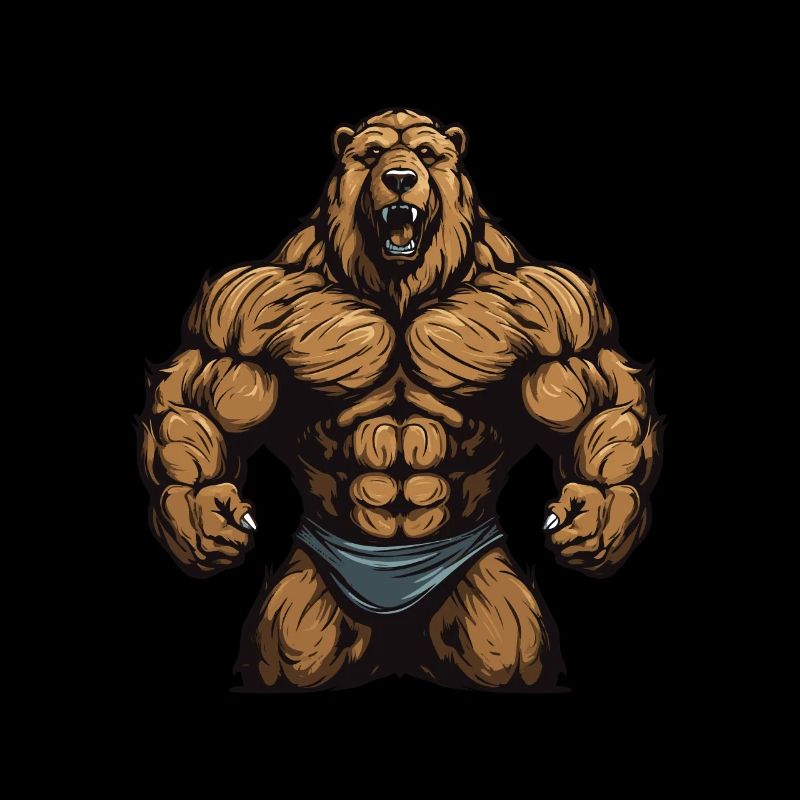 Bear Grizzly Muscles Workout Gym