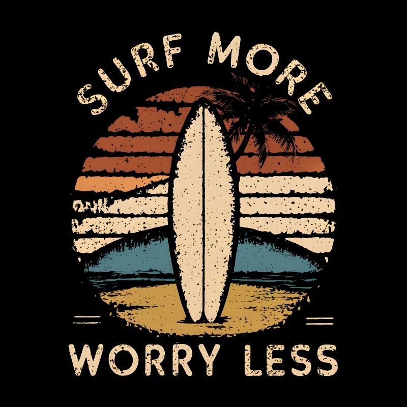 Surfer plus, s’inquiéter moins / Style rétro vintage