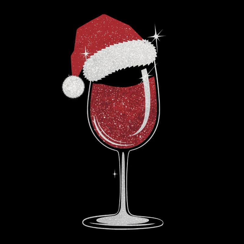 Verre à vin de Noël élégant