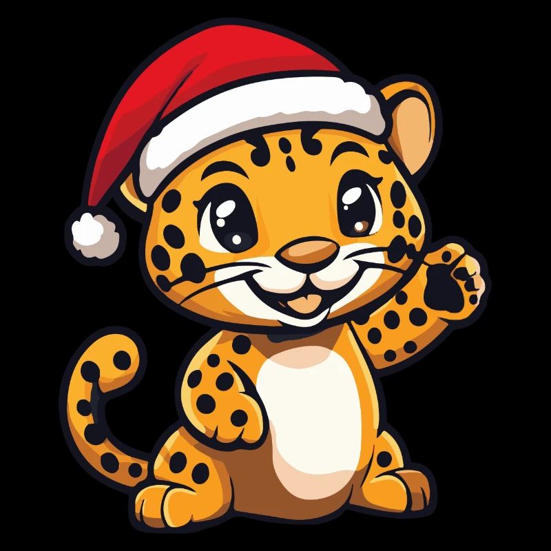 Noël léopard mignon