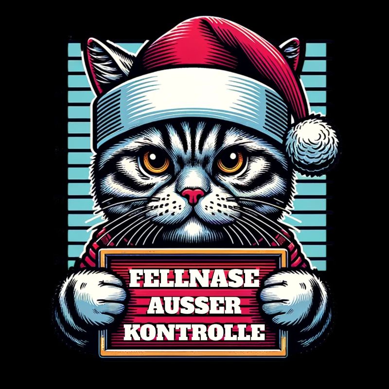 Père Noël Drôle de chats Noël