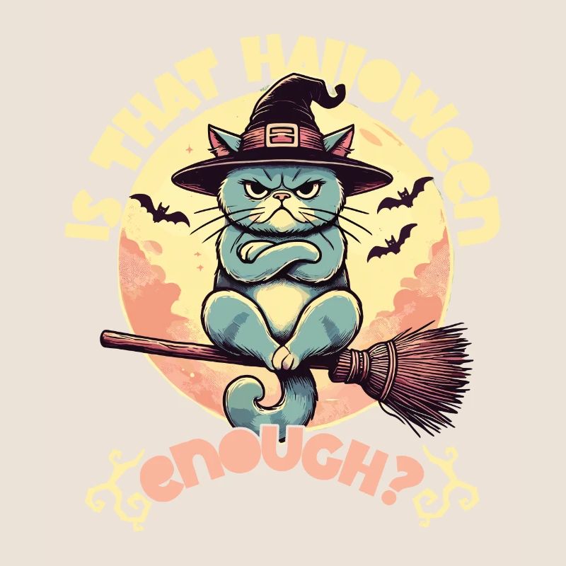 Ist Das Halloween Genug Katze Hexenhut