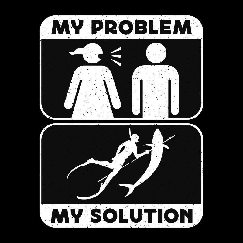 Spearfishing My Problem My Solution Pictogram Dad