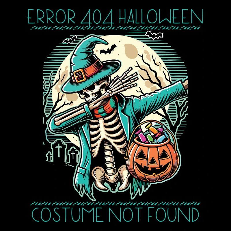 Horror Error 404 Halloween Kostüm Nicht Gefunden