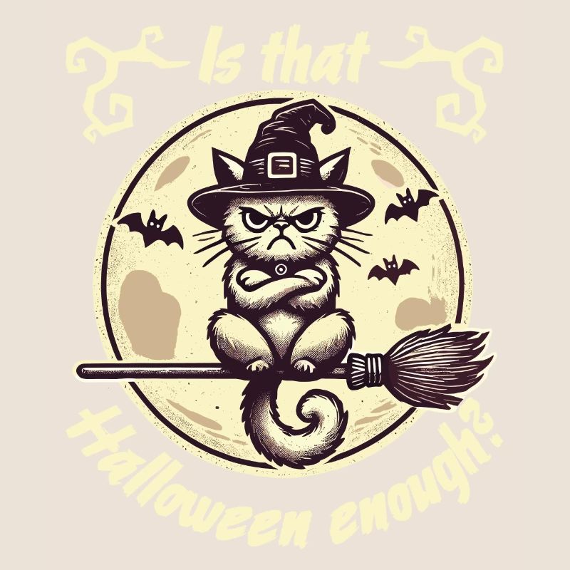 Is the Halloween enough witch cat design
