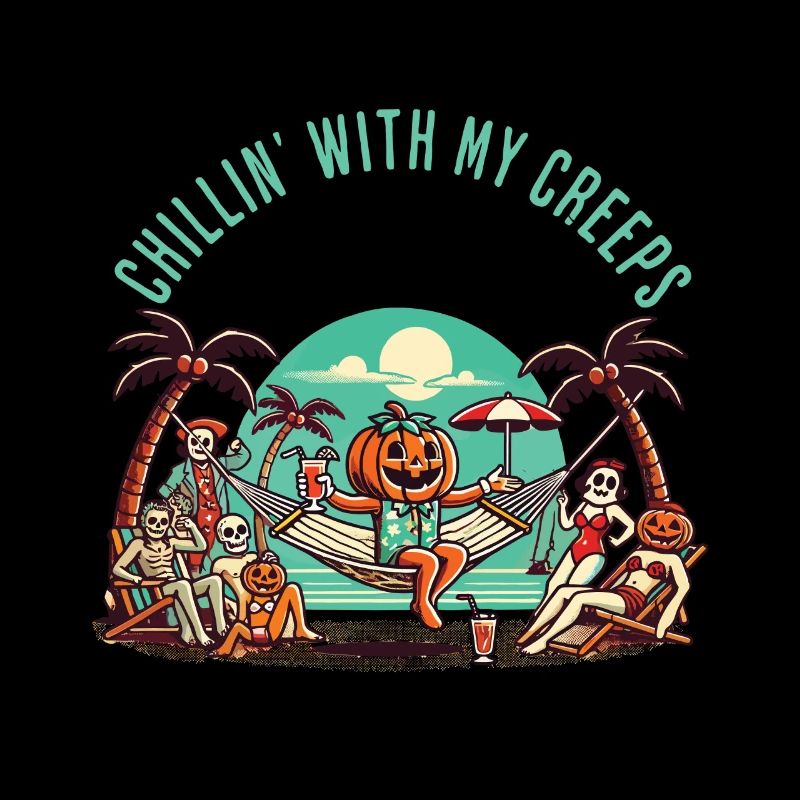 Chillin' With My Creeps Pumpkin