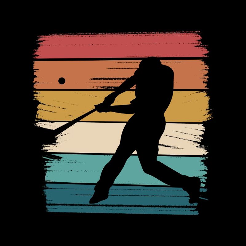 Silhouette de baseball rétro vintage