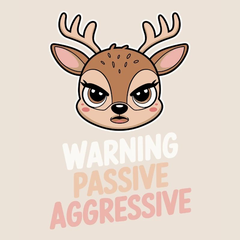 Caution Passive Aggressive Deer