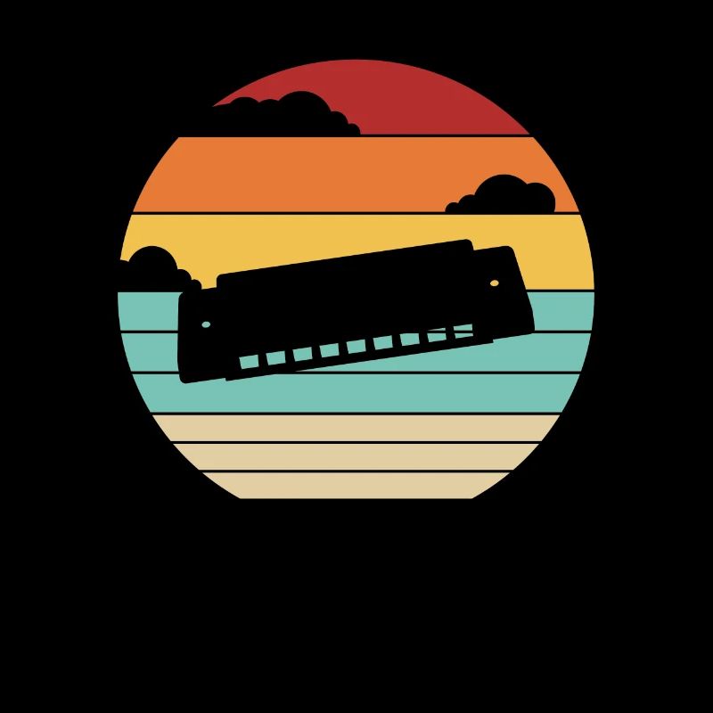 Bouche Rétro Harpe Harmoniste Harmoniciste Harmonica