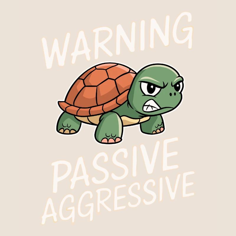 Warning Passive Aggressive Turtle