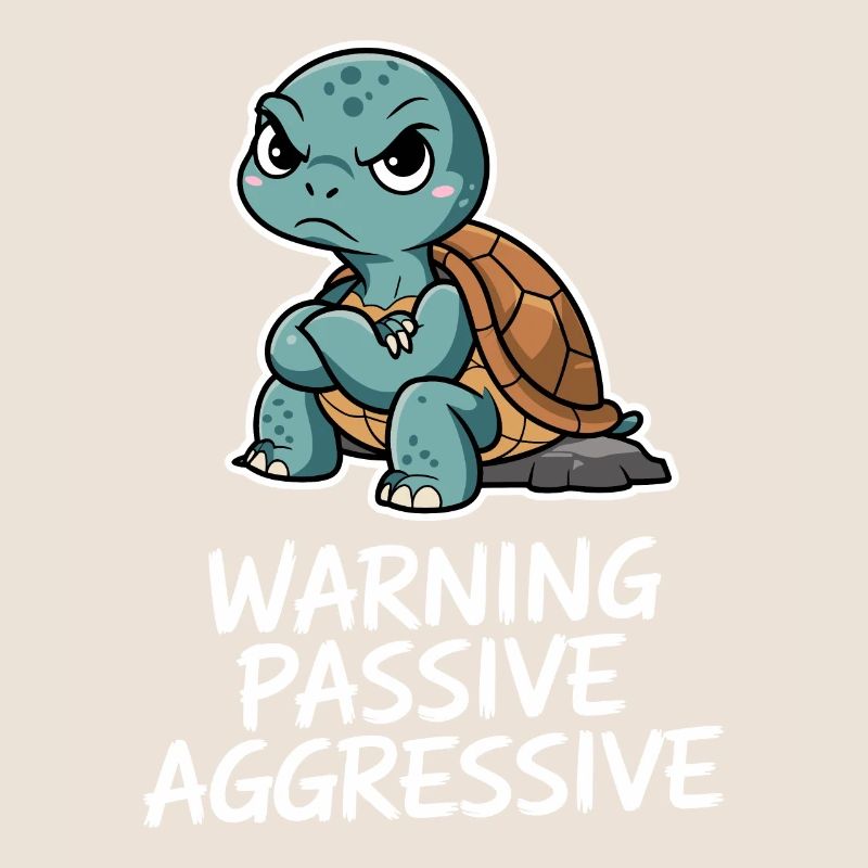 Warning Passive Aggressive Turtle
