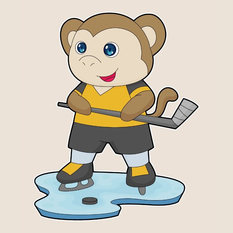 Affe Eishockey Eishockeyschläger