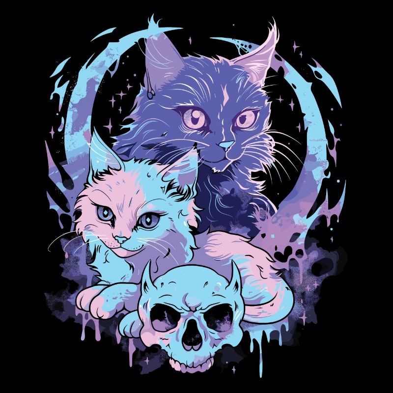 Kawaii Cat Pastel Goth Devilish