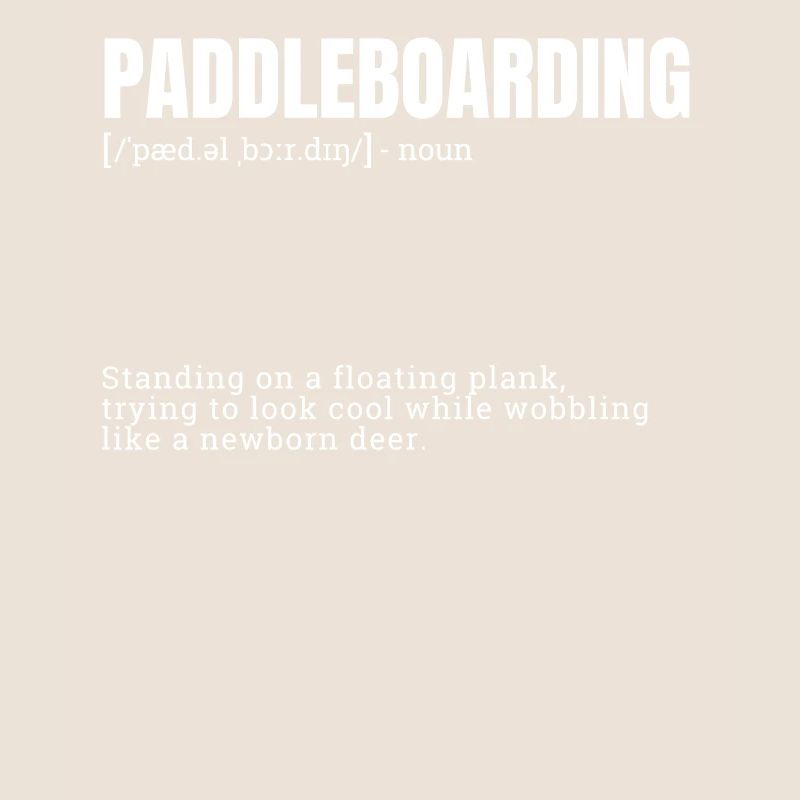 Définition du dictionnaire de paddleboard amusant