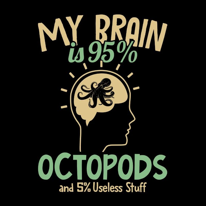 My Brain is 95% Octopods Octopodes Octopoda Lover